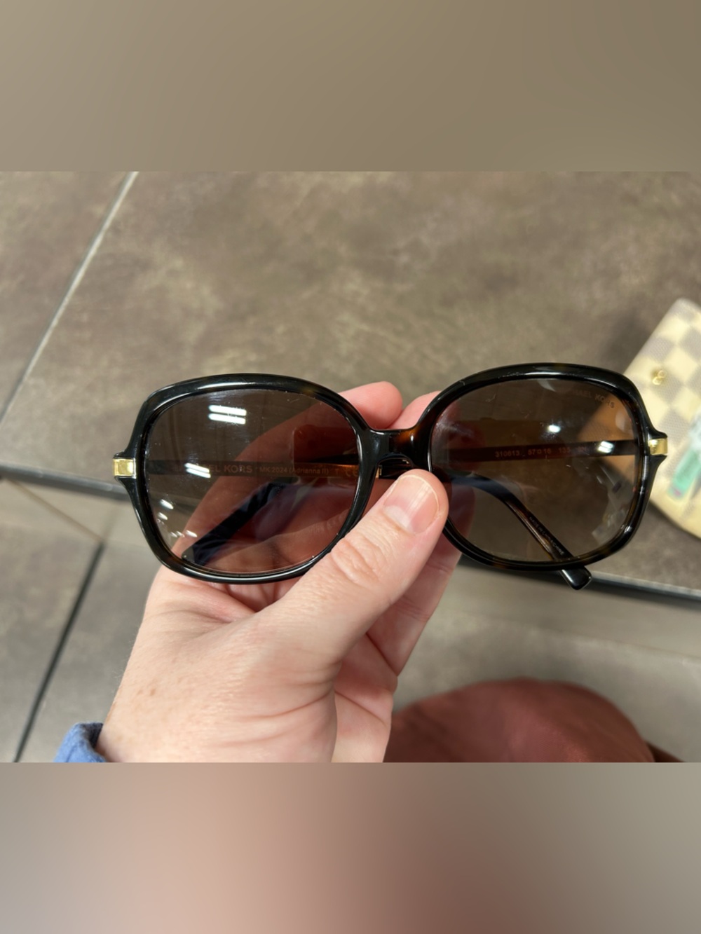 Michael Kors Tortoiseshell Frame Sunglasses with Brown Gradient Lenses